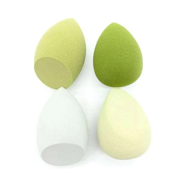 4pcs make-up sponsen set in verschillende kleuren met schuin gesneden ontwerp voor perfecte foundation en poeder applicatie