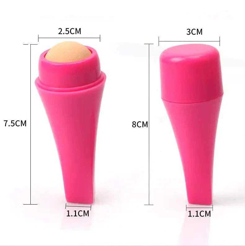 Mini Volcanic Stone facial oil absorbing ball in pink for shine-free oily skin care