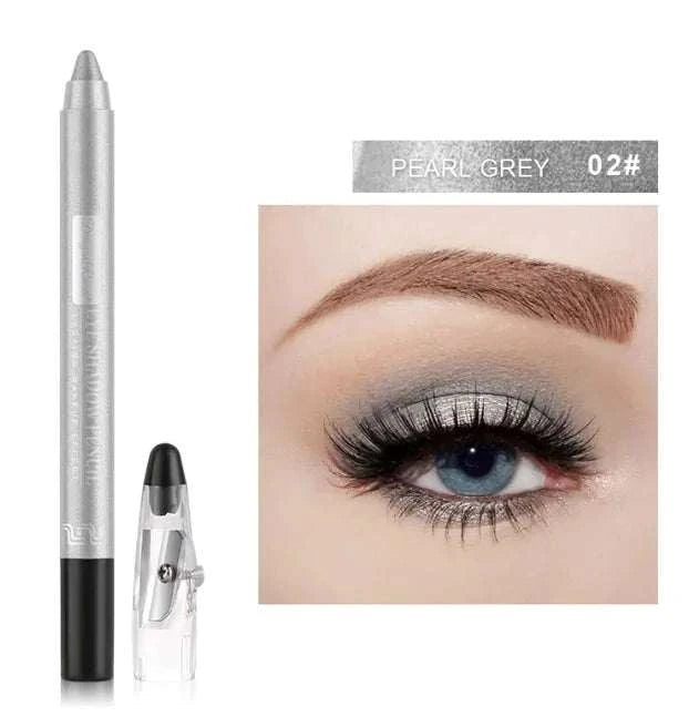 Silkworm penknife eyeliner pen in parelgrijs met glanzende metallic finish en precieze applicatie voor lange draagduur