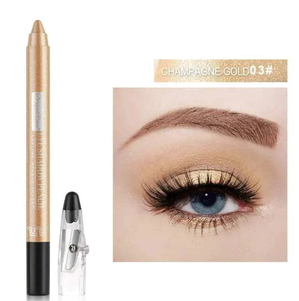 Silkworm Penknife Eyeliner in champagne goud met parelmoer finish en precieze applicatie voor stralende oogmake-up
