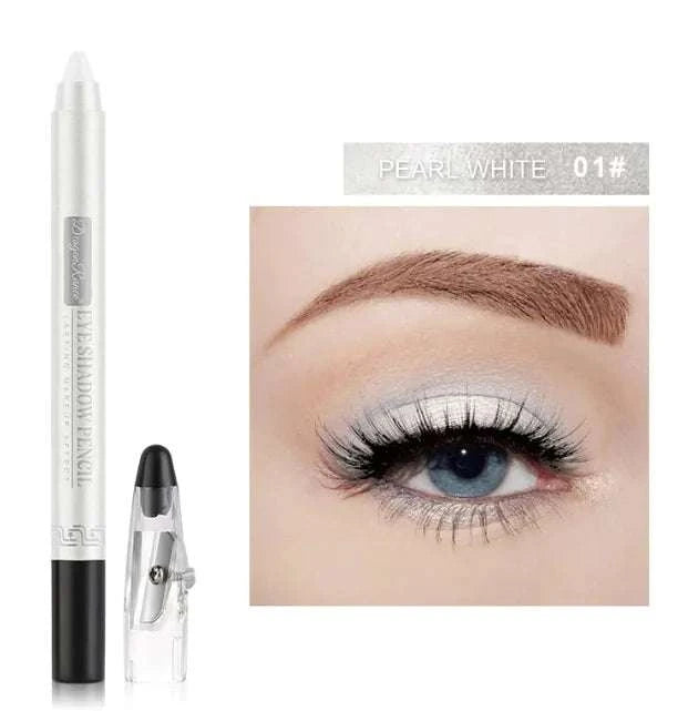Silkworm Penknife Eyeliner pen in parelwit met precieze punt en glanzende metallic finish voor lange houdbaarheid en stralende ooglook