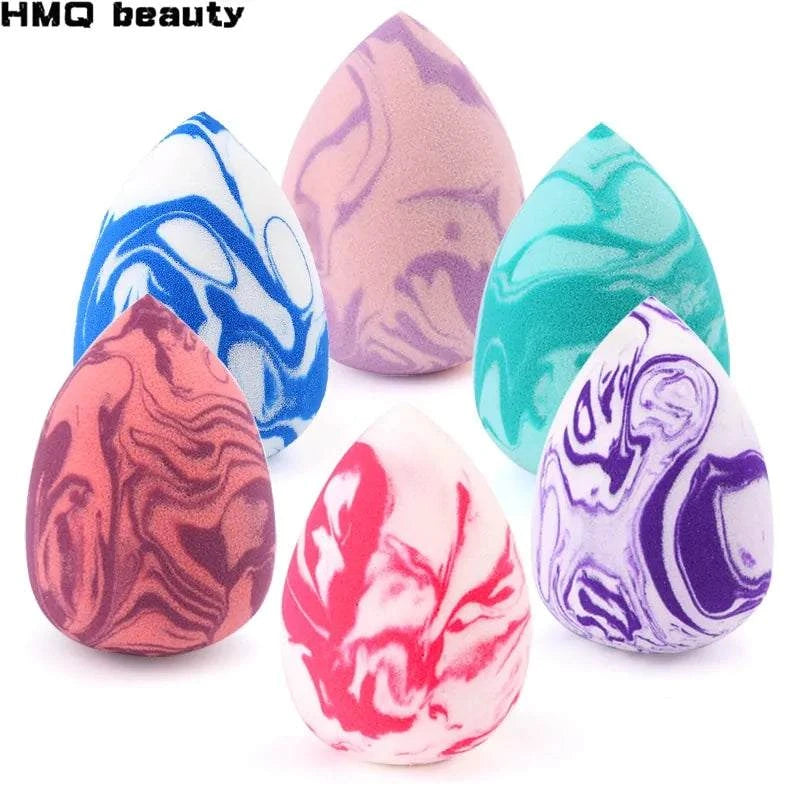 Makeup sponge marbling water-drop vorm in verschillende kleuren voor perfecte make-up blending