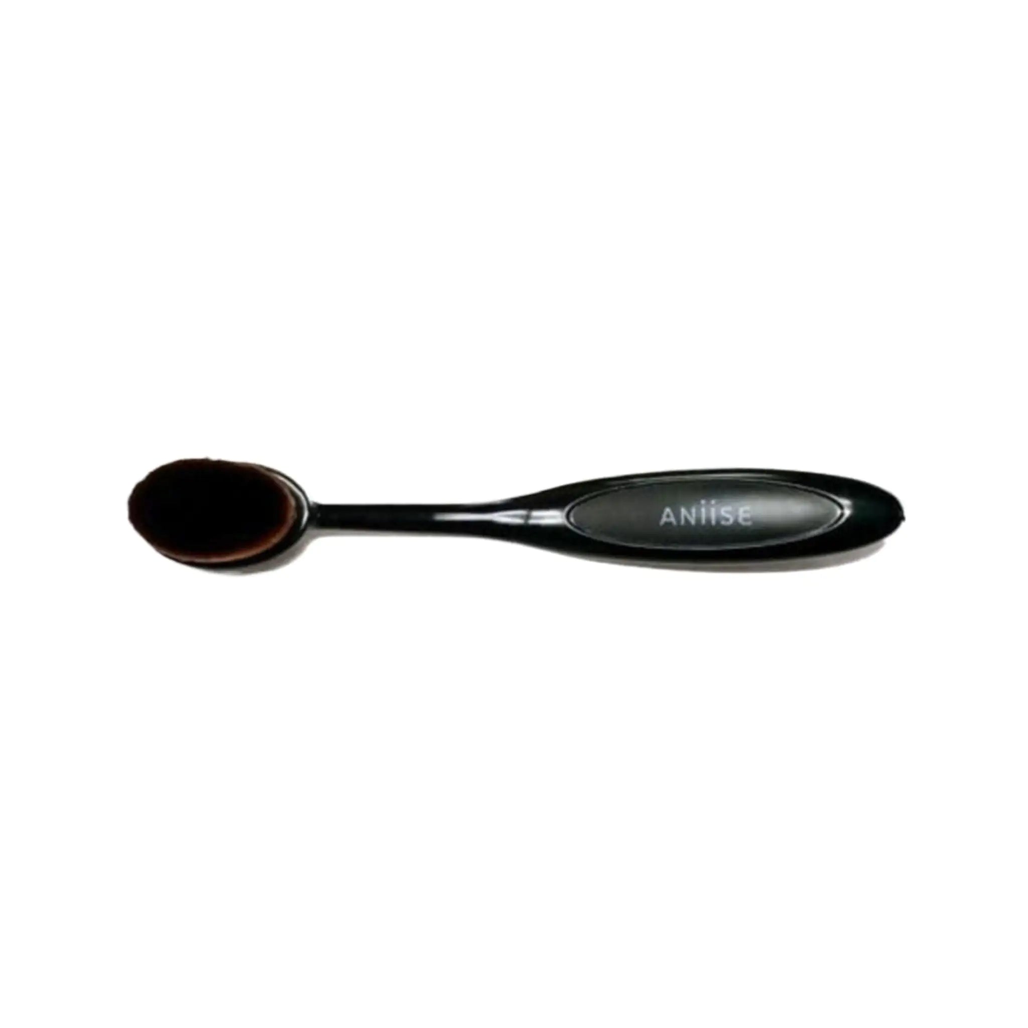 Synthetic All-in-1 Brush with densely packed bristles and ergonomic tilted handle for flawless makeup blending