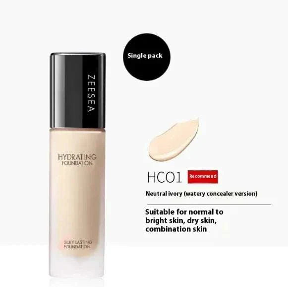 ZEESEA Hydrating Face Liquid Foundation in neutral ivory for normal to dry and combination skin with smooth, buildable coverage and moisturizing formula